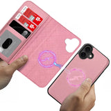Magnetische 2-in-1 Klapphülle für iPhone 16 in Rosegold mit herausnehmbarer Hülle und Kartenfächern