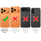 Magnetische 2-in-1 Klapphülle für iPhone 17 Pro in Braun mit herausnehmbarer Hülle und Kartenfächern