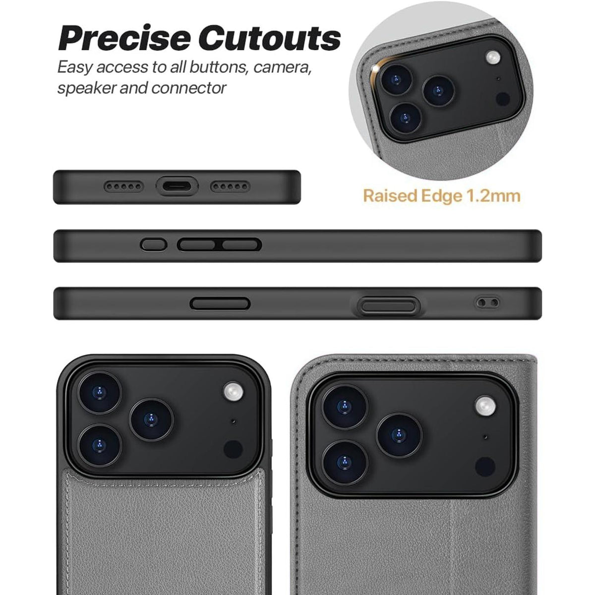 iPhone 18 Pro - MagSafe Klapphülle mit Kartenfach