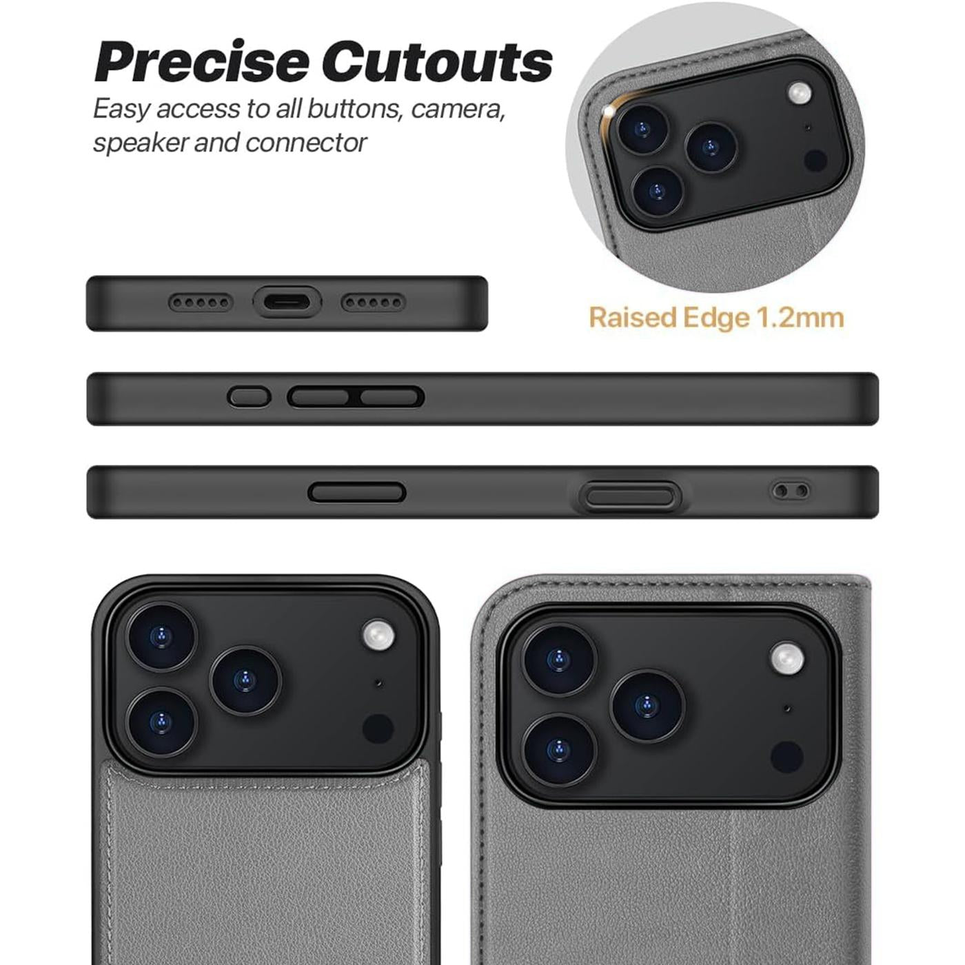 iPhone 18 Pro - MagSafe Klapphülle mit Kartenfach