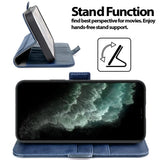 iPhone 11 Pro Klapphülle im Lederlook mit RFID Block in Blau