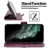 iPhone 11 Pro Klapphülle im Lederlook mit RFID Block in Lila