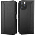 iPhone 11 Pro Max Klapphülle im Lederlook mit RFID Block in Schwarz
