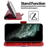 iPhone 11 Pro Klapphülle im Lederlook mit RFID Block in Rot