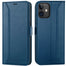 iPhone 12 Mini Klapphülle im Lederlook mit RFID Block in Blau