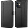iPhone 12 Mini Klapphülle im Lederlook mit RFID Block in Schwarz