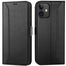 iPhone 12 Mini Klapphülle im Lederlook mit RFID Block in Schwarz