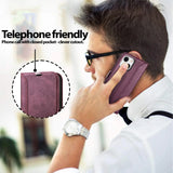 iPhone 13 Mini Klapphülle im Lederlook mit RFID Block in Lila