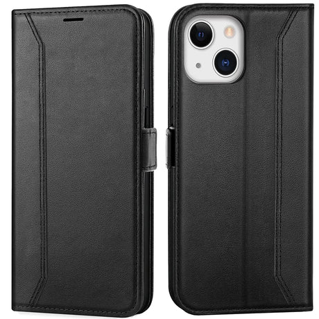 iPhone 13 Mini Klapphülle im Lederlook mit RFID Block in Schwarz