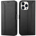 iPhone 13 Pro Max Klapphülle im Lederlook mit RFID Block in Schwarz