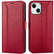 iPhone 13 Klapphülle im Lederlook mit RFID Block in Rot
