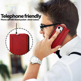 iPhone 13 Klapphülle im Lederlook mit RFID Block in Rot
