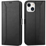 iPhone 13 Klapphülle im Lederlook mit RFID Block in Schwarz
