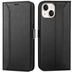 iPhone 14 Klapphülle im Lederlook mit RFID Block in Schwarz