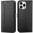 iPhone 15 Pro Max Klapphülle im Lederlook mit RFID Block in Schwarz
