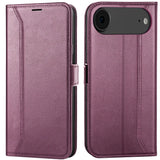Apple iPhone 17 Air Klapphülle im Lederlook mit RFID Block in Lila