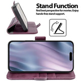 Apple iPhone 17 Air Klapphülle im Lederlook mit RFID Block in Lila