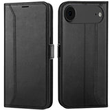 Apple iPhone 17 Air Klapphülle im Lederlook mit RFID Block in Schwarz