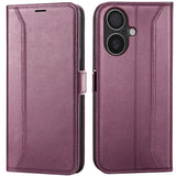Apple iPhone 17 Klapphülle im Lederlook mit RFID Block in Lila