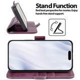 Apple iPhone 17 Klapphülle im Lederlook mit RFID Block in Lila