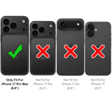 Apple iPhone 17 Pro Max Klapphülle im Lederlook mit RFID Block in Schwarz