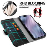 Apple iPhone 17 Pro Max Klapphülle im Lederlook mit RFID Block in Schwarz