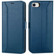 iPhone 7 / 8 / SE 2 / SE 3 Klapphülle im Lederlook mit RFID Block in Blau