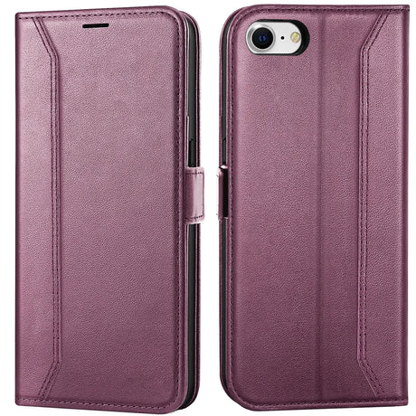 iPhone 7 / 8 / SE 2 / SE 3 Klapphülle im Lederlook mit RFID Block in Lila
