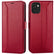Samsung Galaxy A03 Klapphülle im Lederlook mit RFID Block in Rot