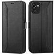 Samsung Galaxy A03 Klapphülle im Lederlook mit RFID Block in Schwarz