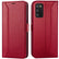 Samsung Galaxy A03s Klapphülle im Lederlook mit RFID Block in Rot
