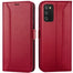Samsung Galaxy A03s Klapphülle im Lederlook mit RFID Block in Rot