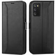 Samsung Galaxy A03s Klapphülle im Lederlook mit RFID Block in Schwarz