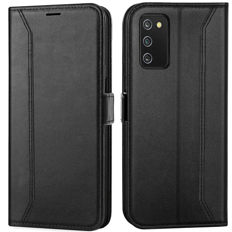 Samsung Galaxy A03s Klapphülle im Lederlook mit RFID Block in Schwarz