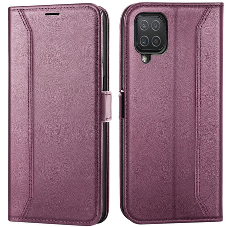 Samsung Galaxy A12 / M12 Klapphülle im Lederlook mit RFID Block in Lila