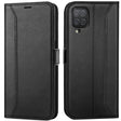 Samsung Galaxy A12 / M12 Klapphülle im Lederlook mit RFID Block in Schwarz