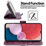 Samsung Galaxy A13 4G Klapphülle im Lederlook mit RFID Block in Lila