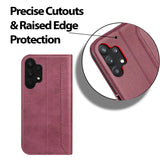 Samsung Galaxy A13 4G Klapphülle im Lederlook mit RFID Block in Lila