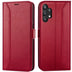 Samsung Galaxy A13 4G Klapphülle im Lederlook mit RFID Block in Rot