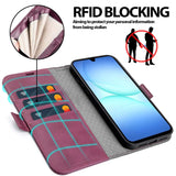 Samsung Galaxy A17 5G Klapphülle im Lederlook mit RFID Block in Lila