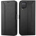 Samsung Galaxy A22 4G / M32 / M22 Klapphülle im Lederlook mit RFID Block in Schwarz