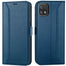 Samsung Galaxy A22 5G Klapphülle im Lederlook mit RFID Block in Blau
