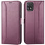 Samsung Galaxy A22 5G Klapphülle im Lederlook mit RFID Block in Lila