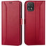 Samsung Galaxy A22 5G Klapphülle im Lederlook mit RFID Block in Rot