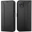 Samsung Galaxy A22 5G Klapphülle im Lederlook mit RFID Block in Schwarz