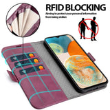 Samsung Galaxy A23 5G Klapphülle im Lederlook mit RFID Block in Lila