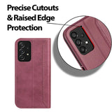 Samsung Galaxy A23 5G Klapphülle im Lederlook mit RFID Block in Lila