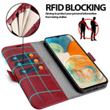 Samsung Galaxy A23 5G Klapphülle im Lederlook mit RFID Block in Rot