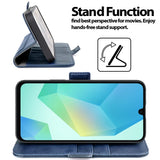 Samsung Galaxy A27 5G Klapphülle im Lederlook mit RFID Block in Blau