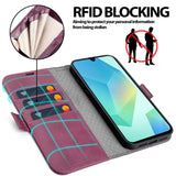 Samsung Galaxy A27 5G Klapphülle im Lederlook mit RFID Block in Lila